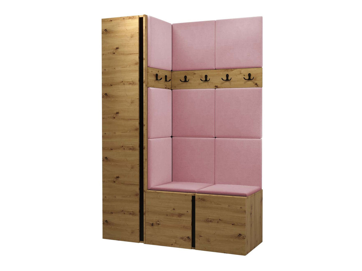 Előszoba garnitúra Zestaw ORION IX (Tavasz IX), Keret színe: Artisan tölgy, Puha falpanel színe: Manila 09