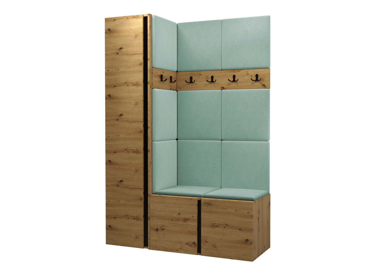 Előszoba garnitúra Zestaw ORION IX (Tavasz IX), Keret színe: Artisan tölgy, Puha falpanel színe: Manila 11