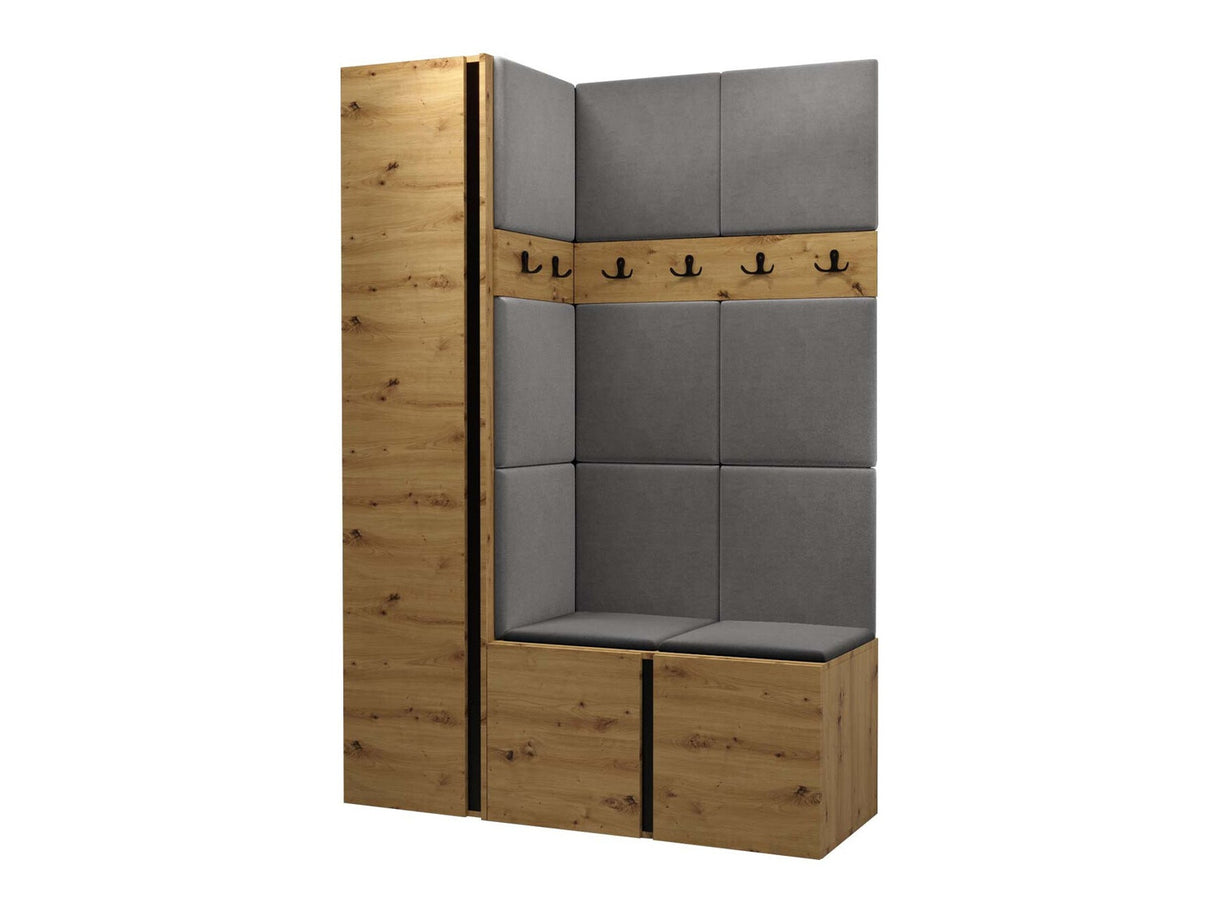 Előszoba garnitúra Zestaw ORION IX (Tavasz IX), Keret színe: Artisan tölgy, Puha falpanel színe: Manila 16