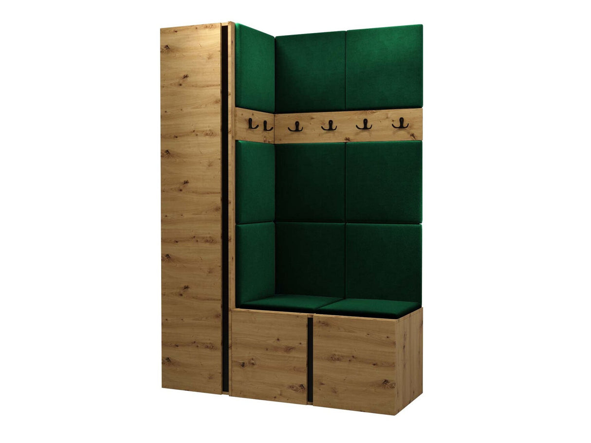 Előszoba garnitúra Zestaw ORION IX (Tavasz IX), Keret színe: Artisan tölgy, Puha falpanel színe: Manila 35