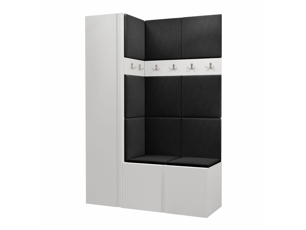 Előszoba garnitúra Zestaw ORION IX (Tavasz IX), Keret színe: Fehér, Puha falpanel színe: Manila 18