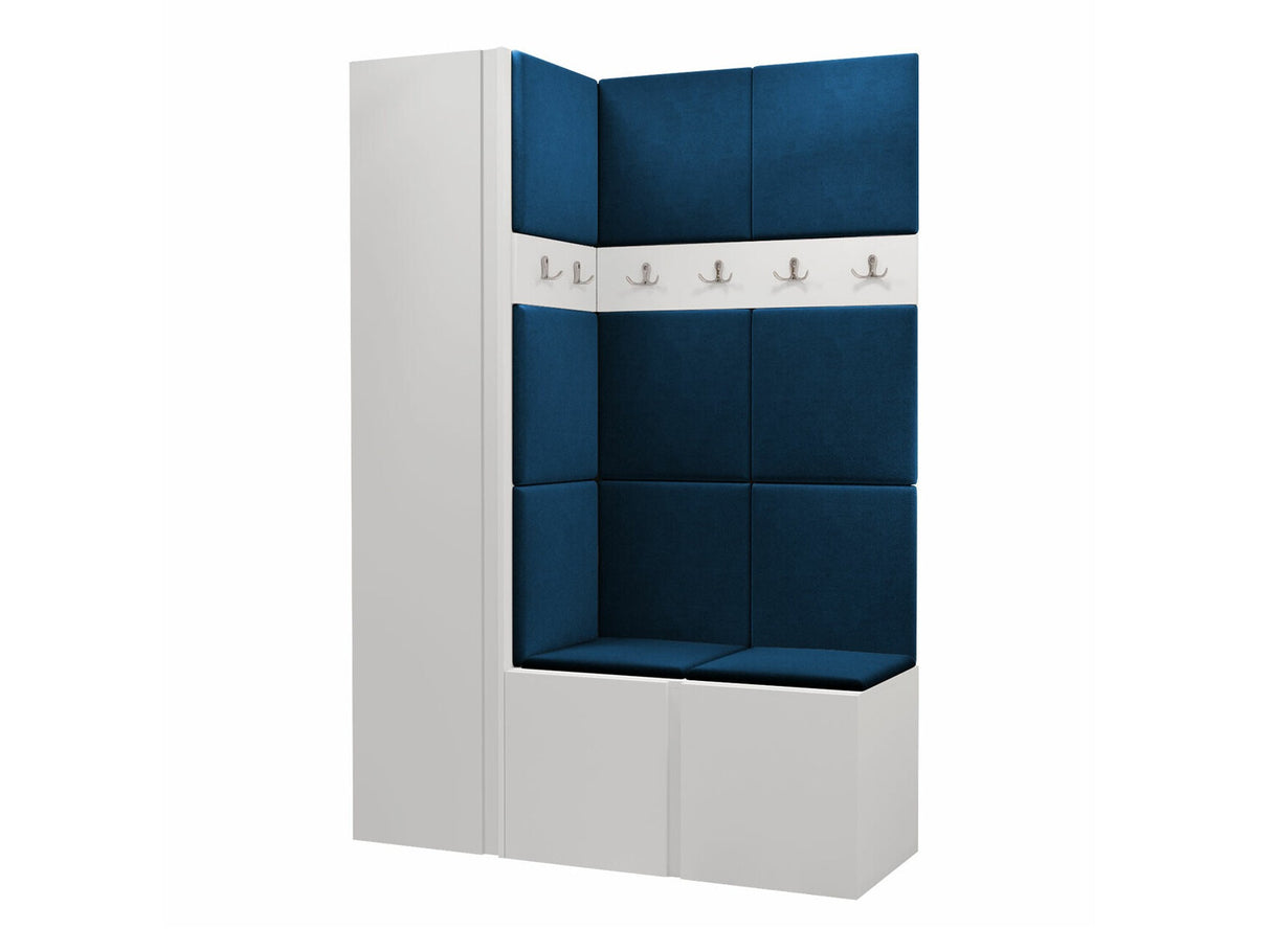 Előszoba garnitúra Zestaw ORION IX (Tavasz IX), Keret színe: Fehér, Puha falpanel színe: Manila 26