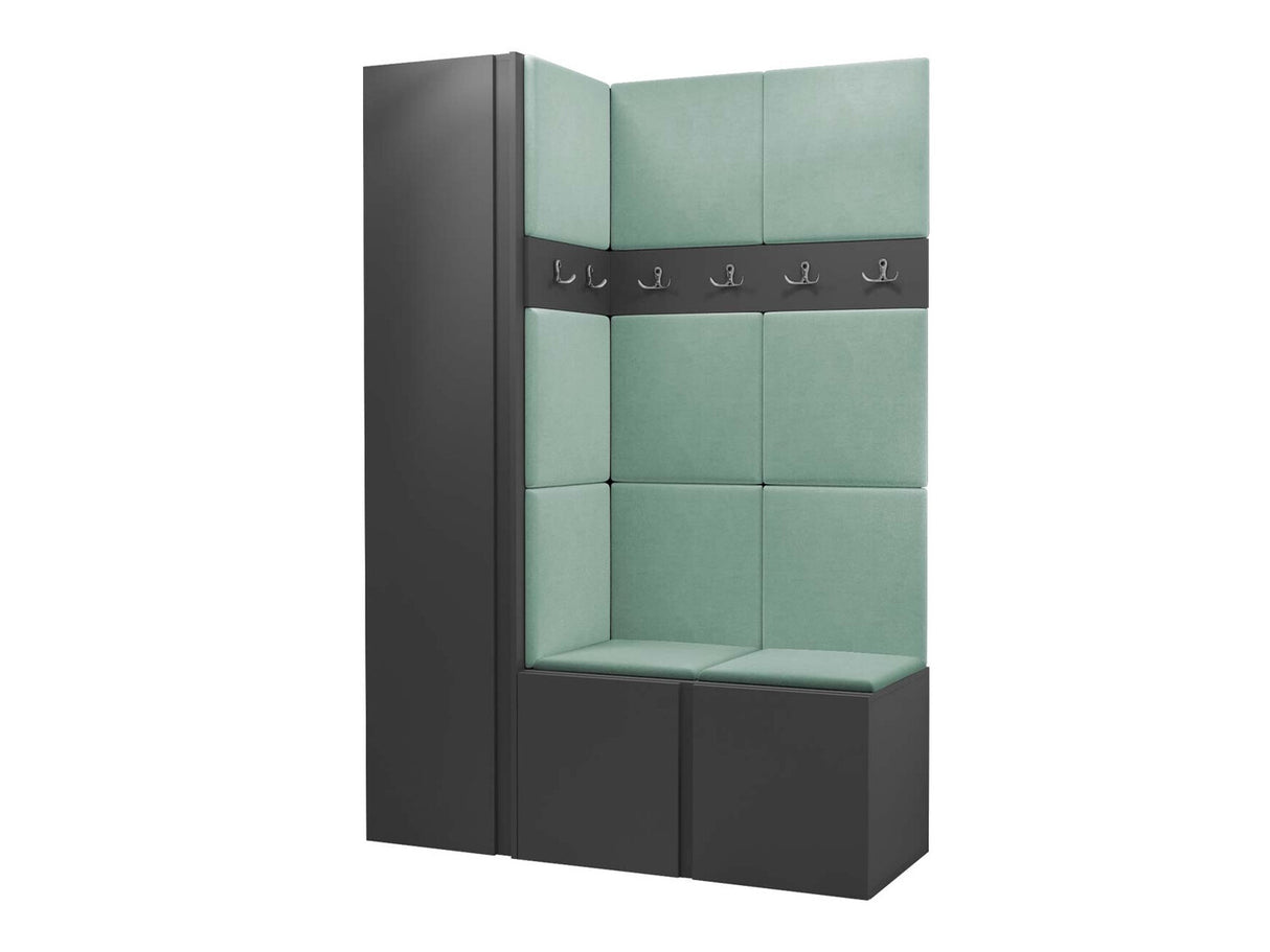 Előszoba garnitúra Zestaw ORION IX (Tavasz IX), Keret színe: Grafit, Puha falpanel színe: Manila 11