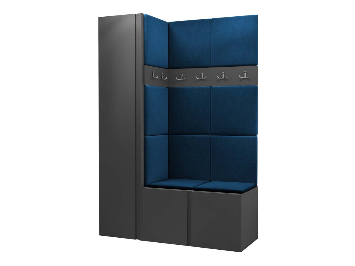 Előszoba garnitúra Zestaw ORION IX (Tavasz IX), Keret színe: Grafit, Puha falpanel színe: Manila 26