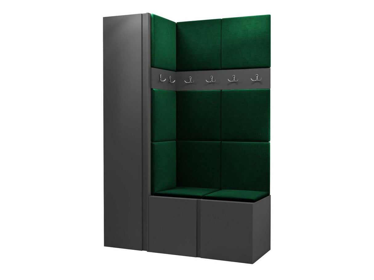 Előszoba garnitúra Zestaw ORION IX (Tavasz IX), Keret színe: Grafit, Puha falpanel színe: Manila 35