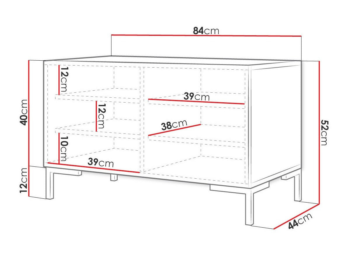 Cipőtároló ZILION, Szín: Fehér + Aranysárga