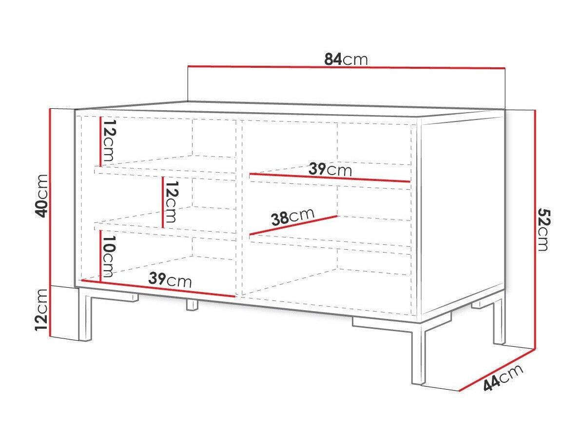 Cipőtároló ZILION, Szín: Craft tölgy + Fekete