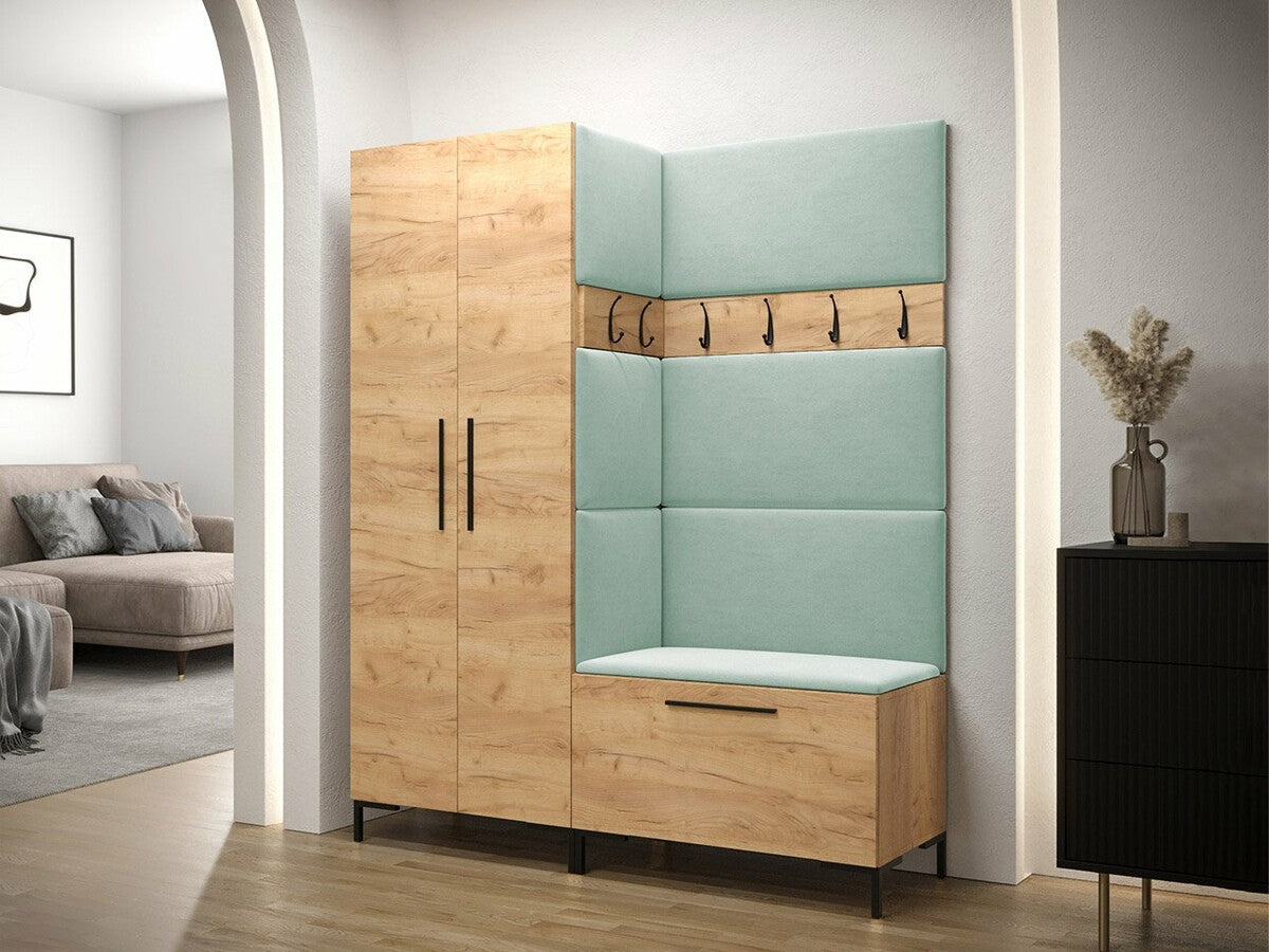 Gardróbszekrény bez lustra ZILION, Szín: Craft tölgy + Fekete