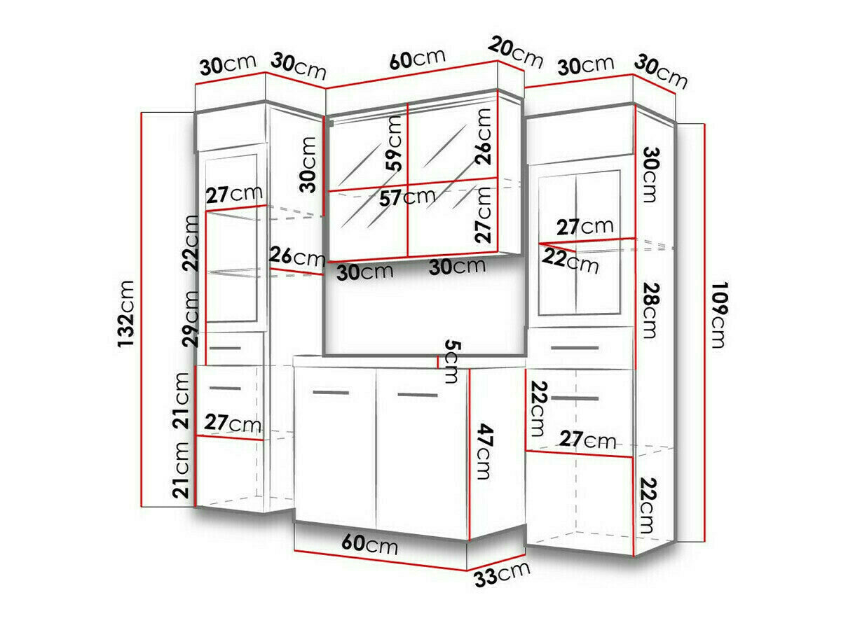 Fürdőszoba garnitúra Madrit II, Szín: San remo tölgy, Led világítás: Nem
