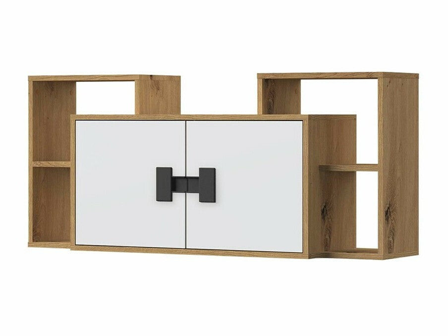 Fali szekrény 120 INDEX 12 (Tikrote), Szín: Matt fehér + Artisan tölgy