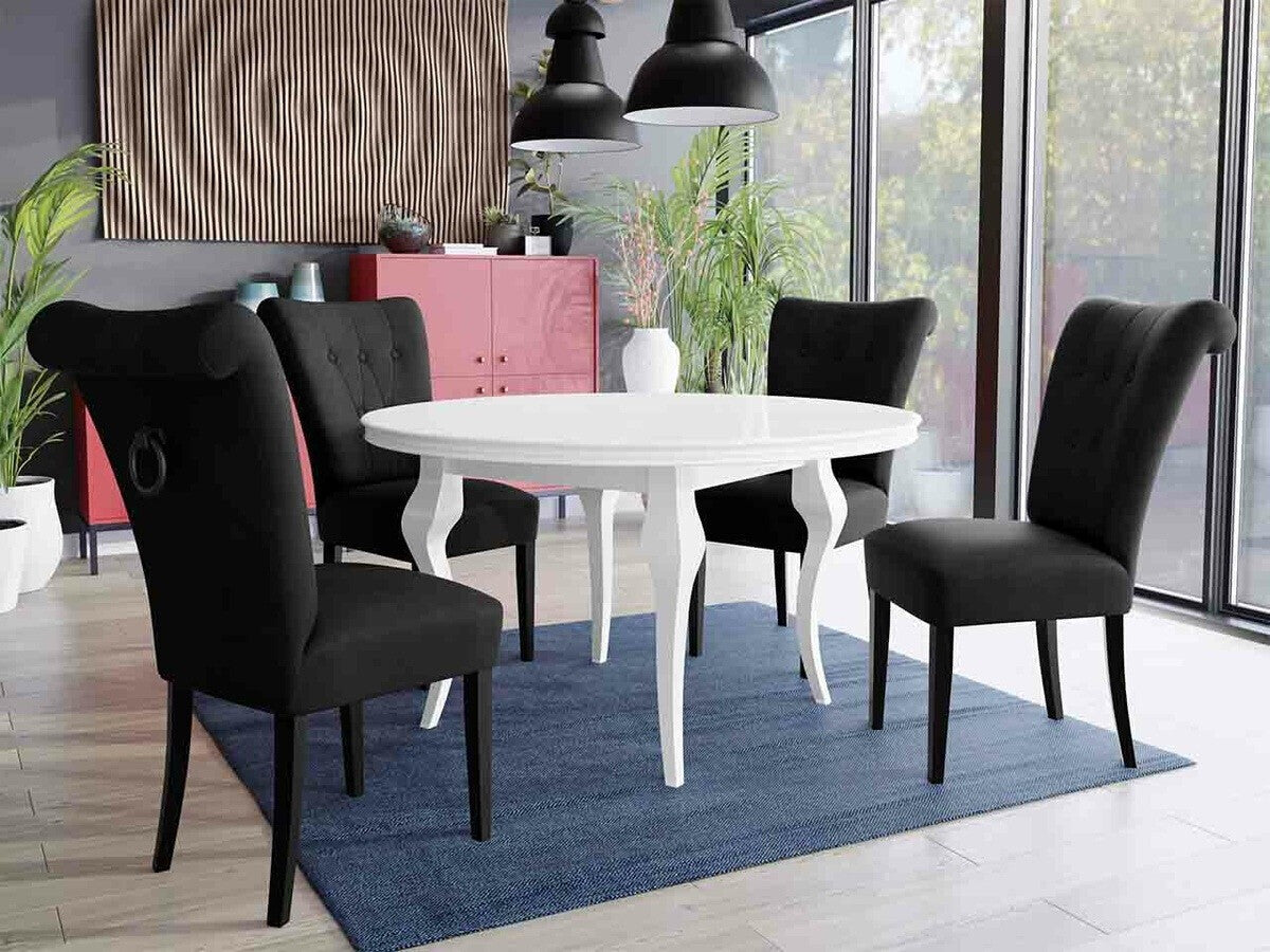 Szék S65 (ST65), Színes dekorációk: Fekete, Lábak színe: Fekete, Szín: Magic Velvet 2219