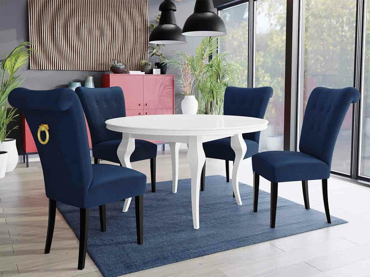 Szék S65 (ST65), Színes dekorációk: Aranysárga, Lábak színe: Fekete, Szín: Magic Velvet 2216