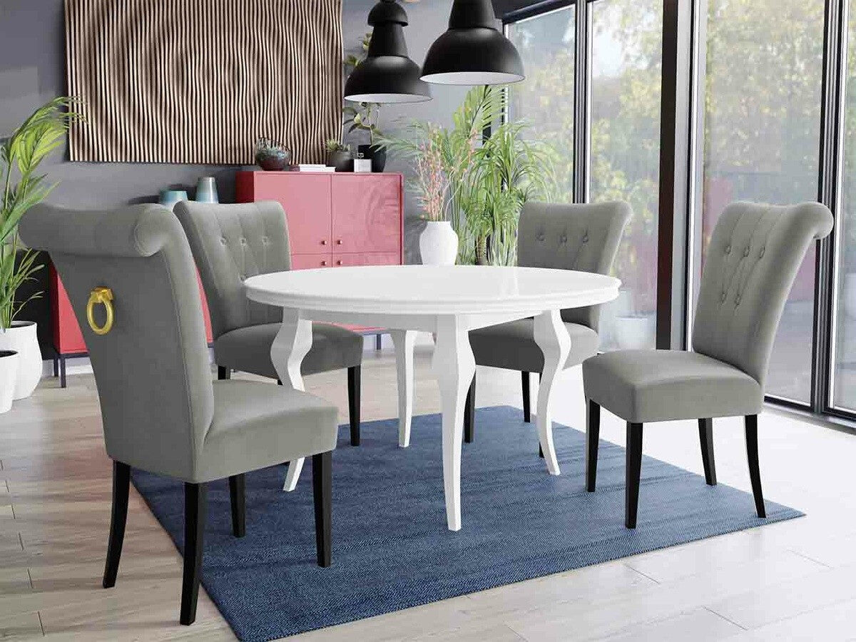 Szék S65 (ST65), Színes dekorációk: Aranysárga, Lábak színe: Fekete, Szín: Magic Velvet 2217