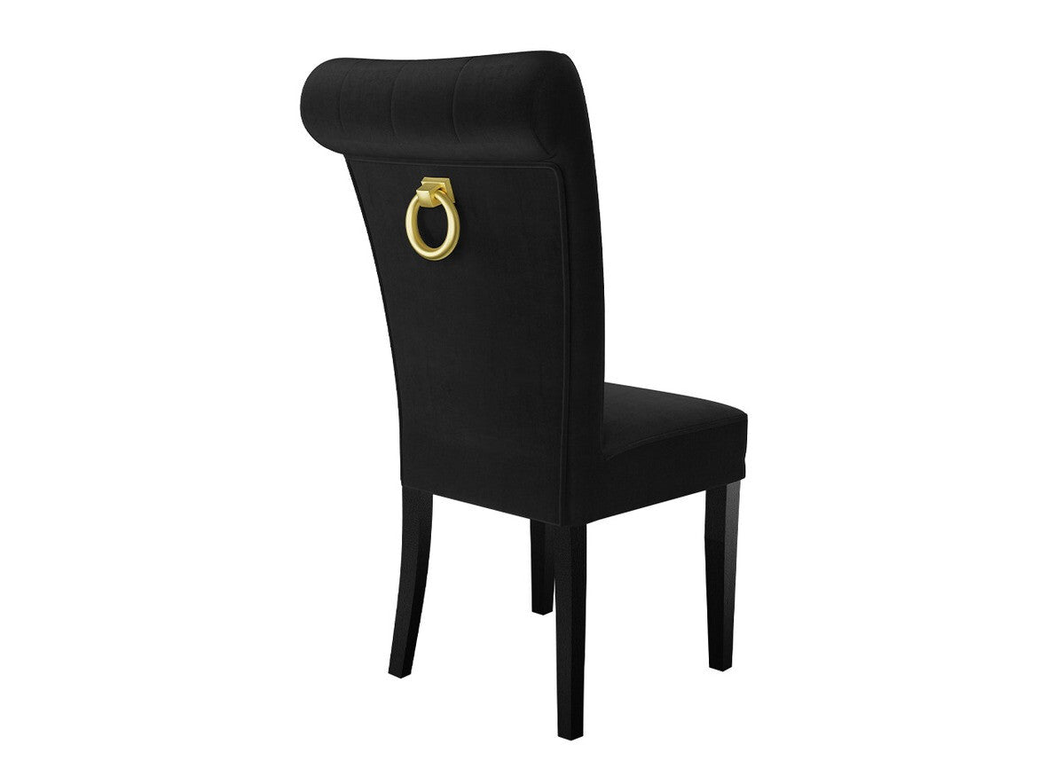 Szék S65 (ST65), Színes dekorációk: Aranysárga, Lábak színe: Fekete, Szín: Magic Velvet 2219