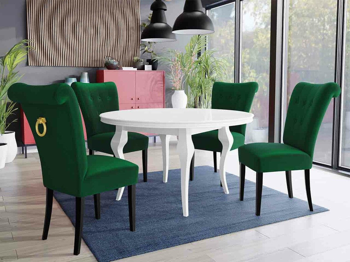 Szék S65 (ST65), Színes dekorációk: Aranysárga, Lábak színe: Fekete, Szín: Magic Velvet 2225