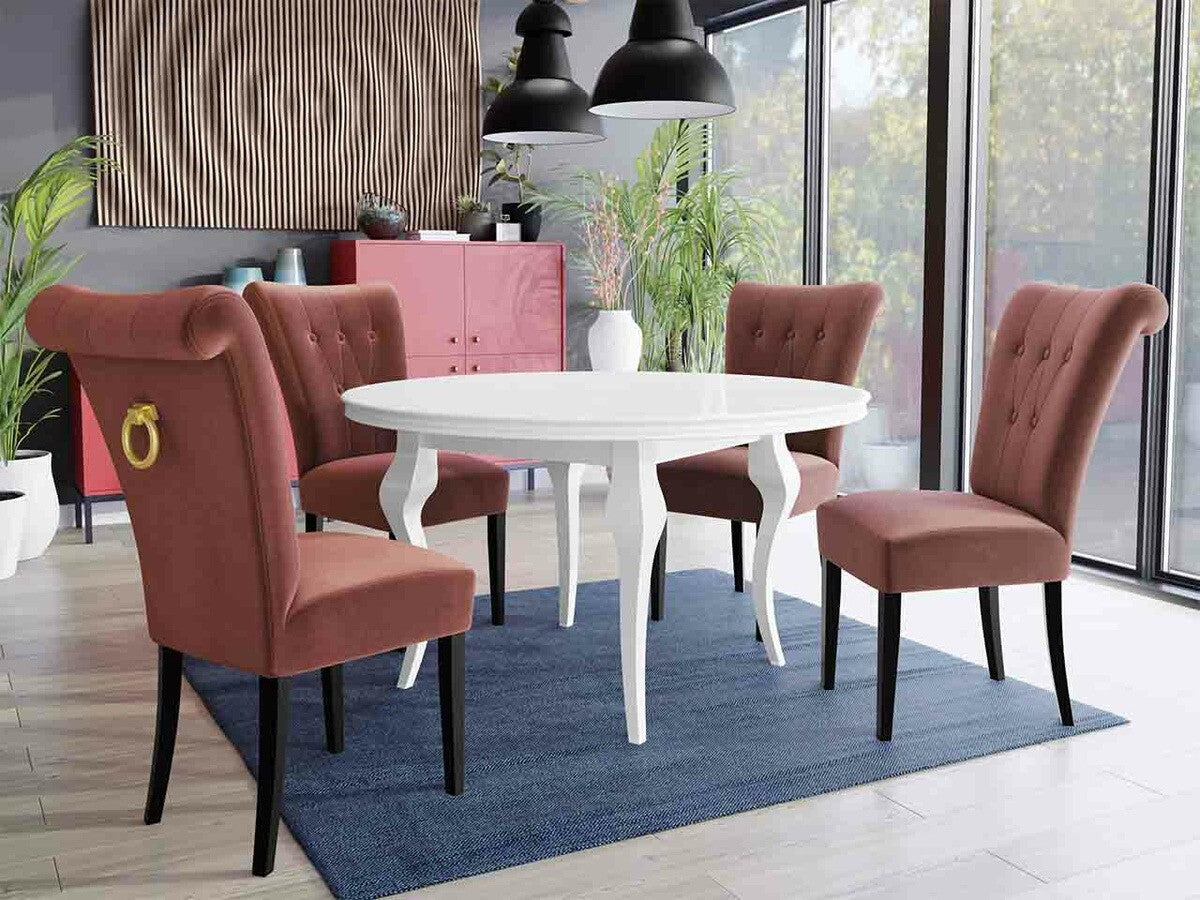 Szék S65 (ST65), Színes dekorációk: Aranysárga, Lábak színe: Fekete, Szín: Magic Velvet 2258