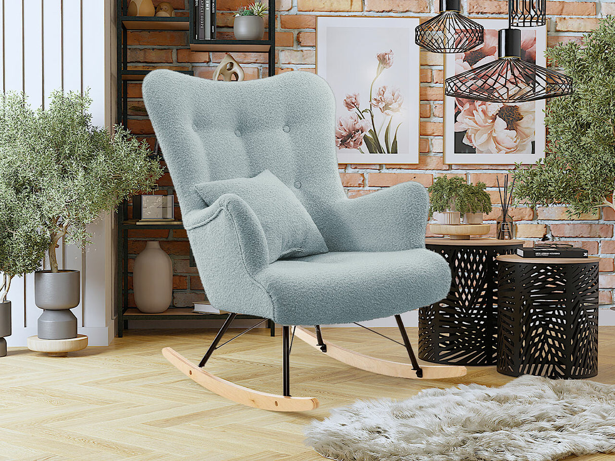 Hintaszék SKANDYNAWSKI BUJANY - BOUCLE, Szín: Baloo 2086