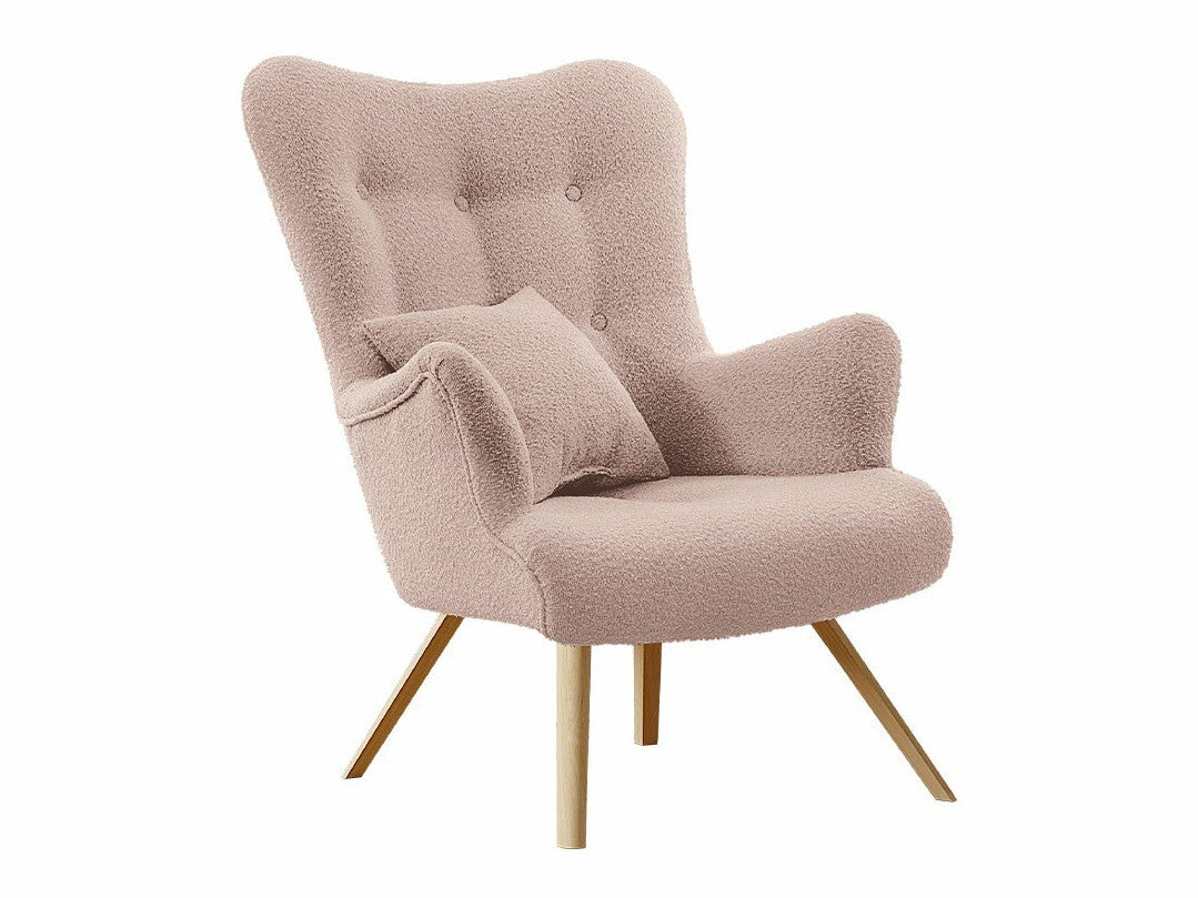 Fotel SKANDYNAWSKI NA NÓŻKACH BOUCLE Boucle, Szín: Baloo 2072