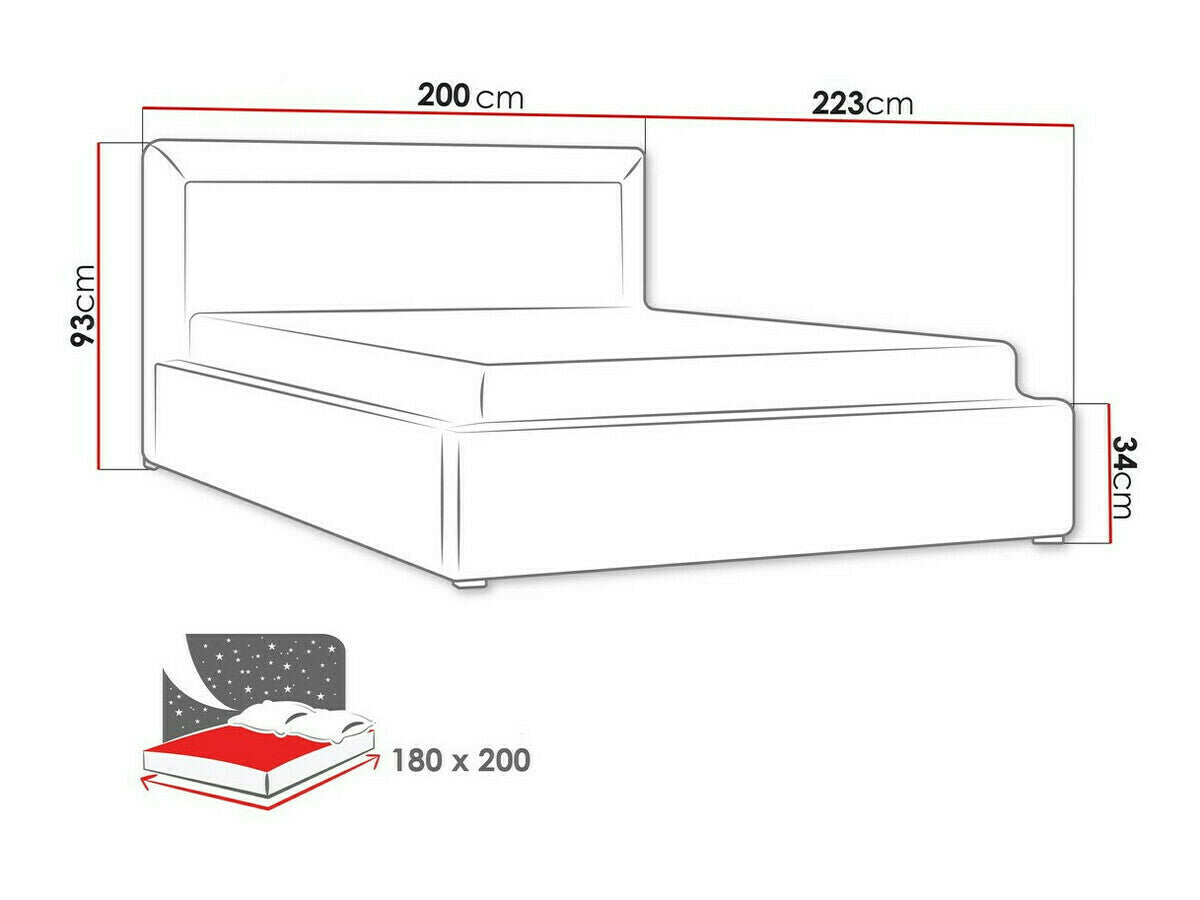 Ágy Moden (Koay), Matrac méretei: 180 x 200 cm, Szín: Malmo 13 378