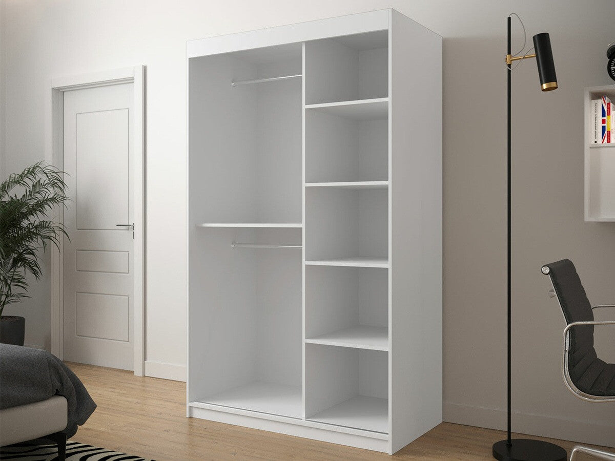 Gardróbszekrény 120 Jodełka 2 (Ratintu), Szín: Fekete + Artisan tölgy, Fiókok: Nem