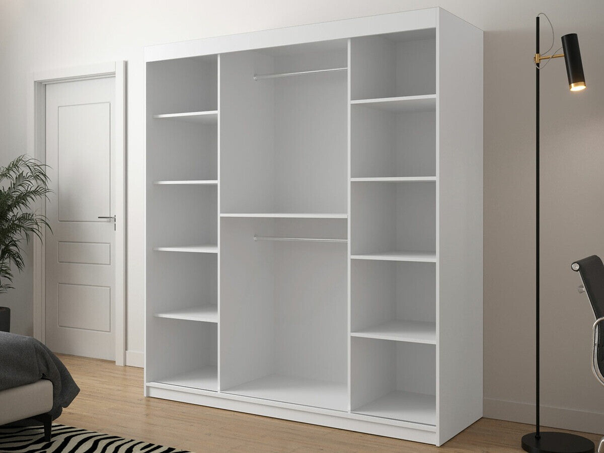 Gardróbszekrény 180 Jodełka 1 (Ratintu), Szín: Fekete + Artisan tölgy, Fiókok: Nem