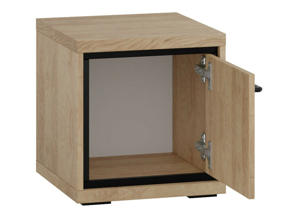 Hálószoba garnitúra MEDIOLAN I (Sarged I), Szín: Fényes fa, Led világítás: Igen, Lábak: Nem