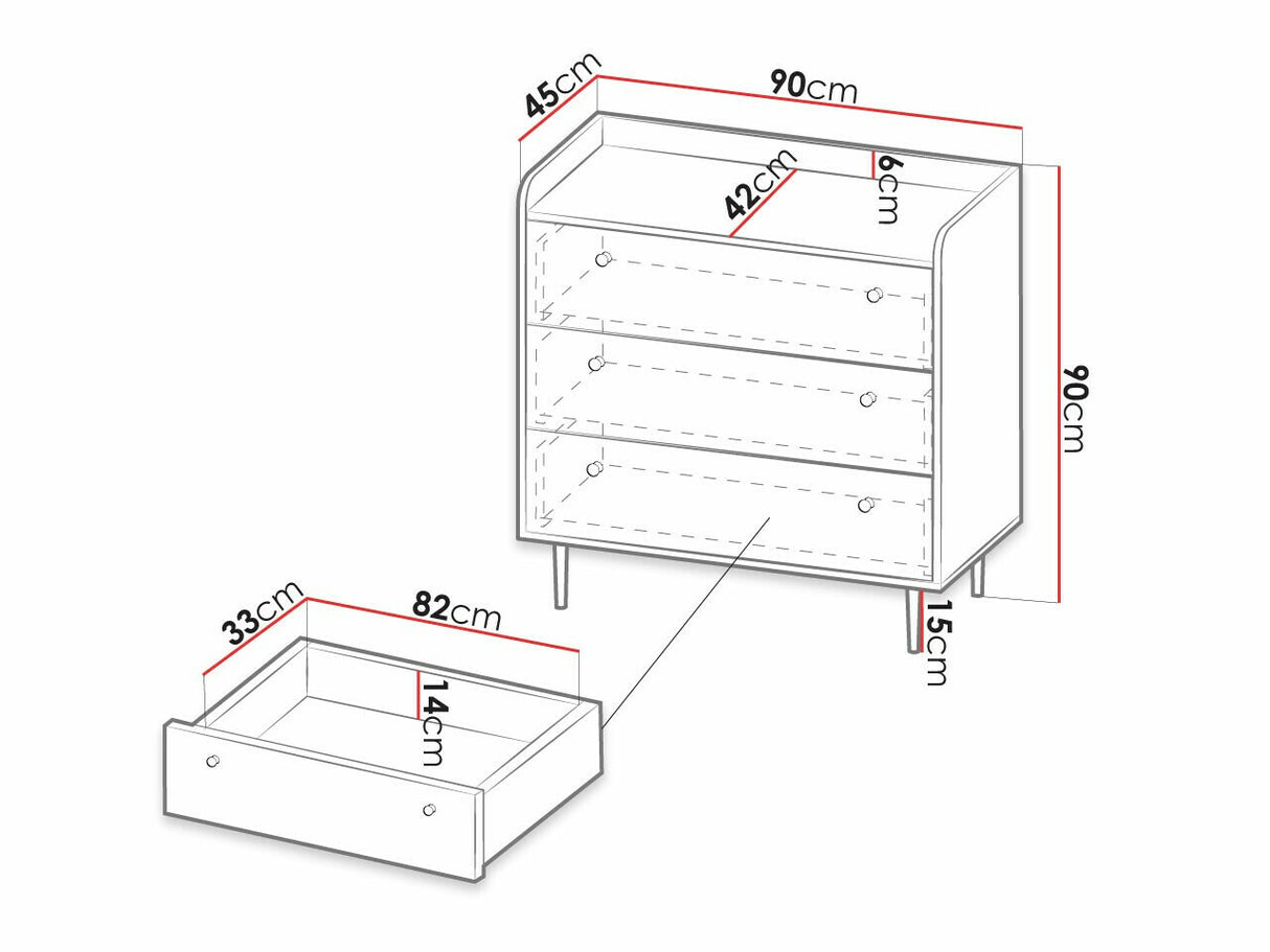 Komód K3SZ VASINA VS-02 (Peczo PC02)