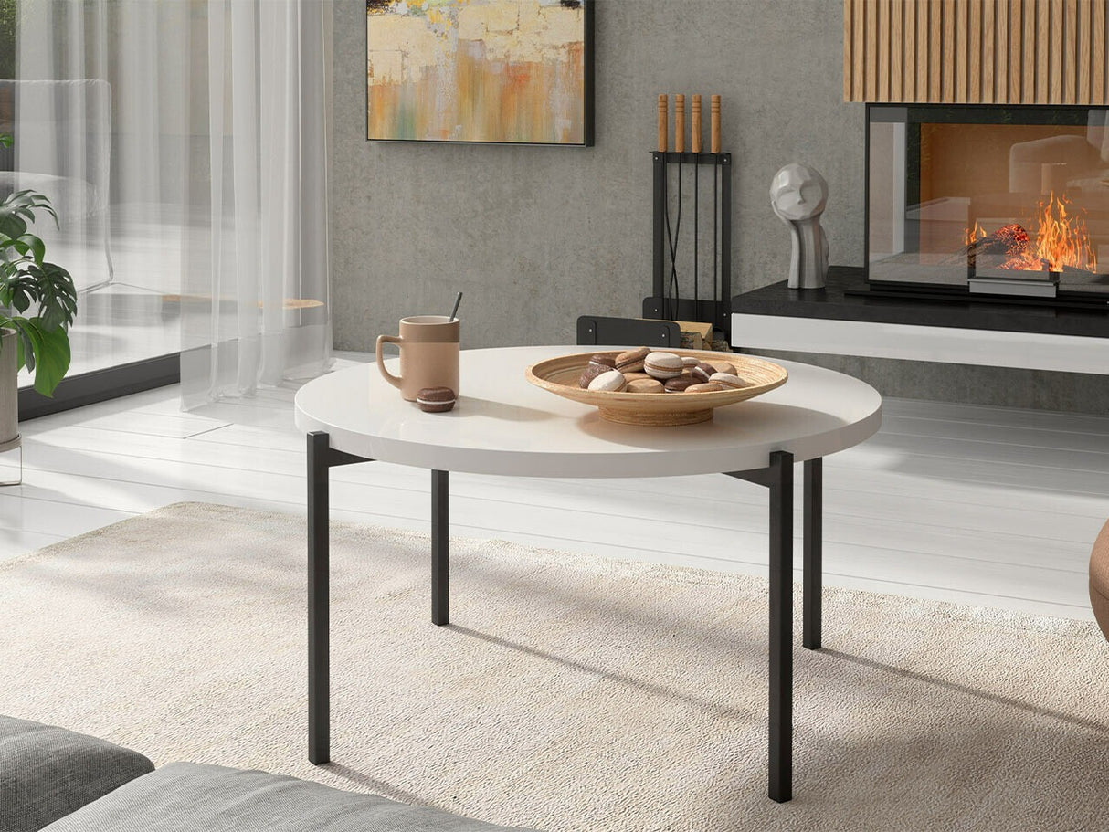 Dohányzóasztal SIGMA A01 (Batasu A 02) A01, Szín: Fényes fehér + Fekete