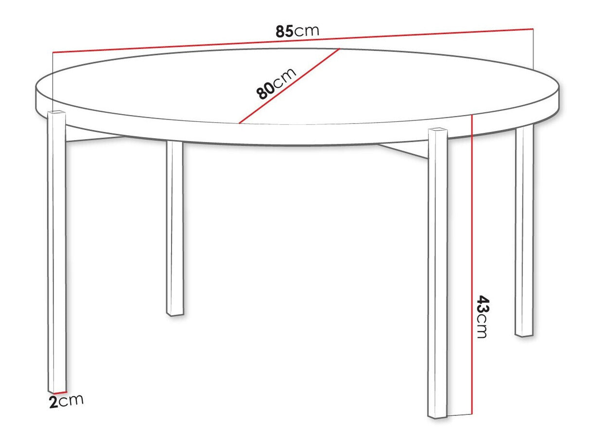 Dohányzóasztal SIGMA A01 (Batasu A 02) A01, Szín: Fényes fehér + Fekete