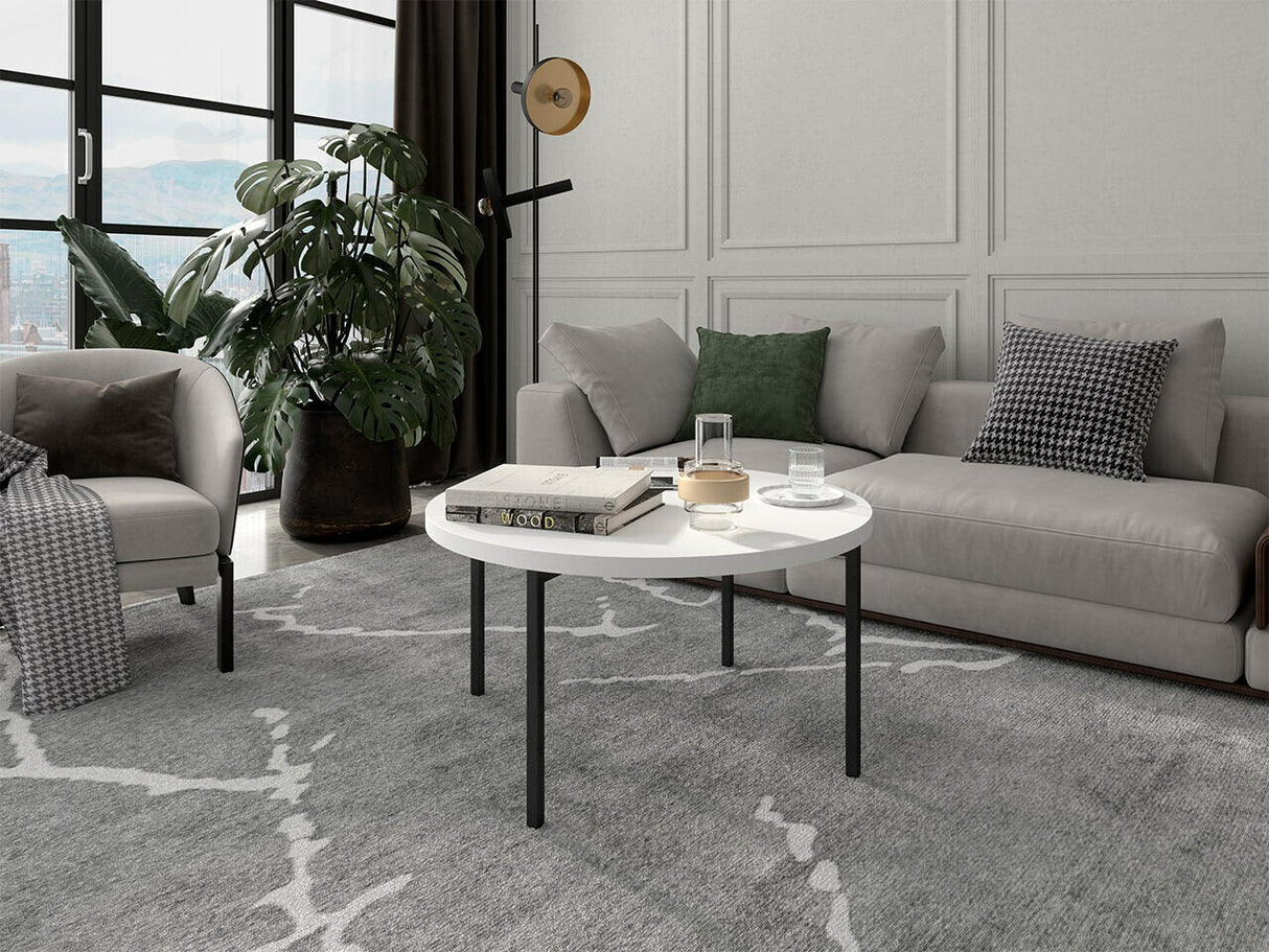 Dohányzóasztal SIGMA C01 (Batasu C02), Szín: Fehér + Fekete