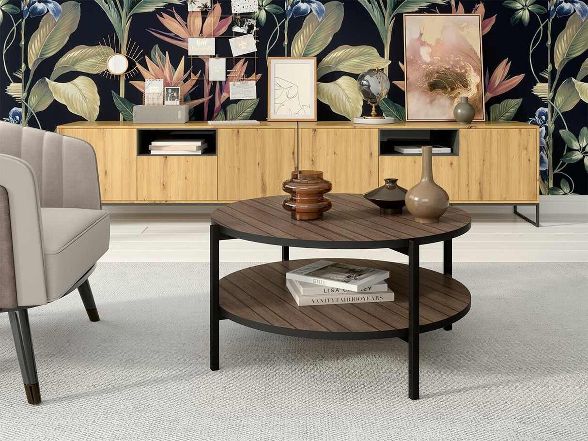 Dohányzóasztal SIGMA B02, Szín: Barna + Fekete