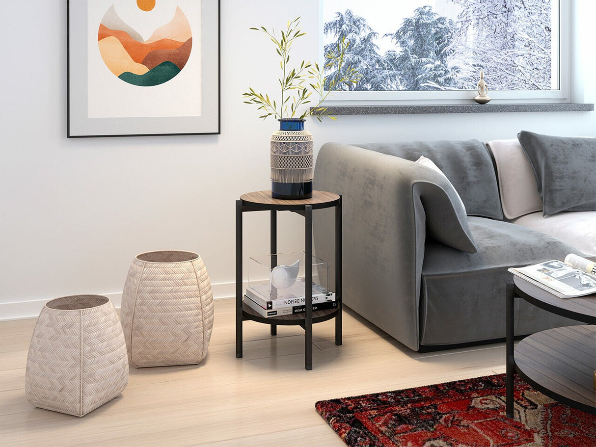 Kisasztal SIGMA D02, Szín: Barna + Fekete