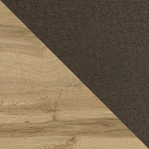 Kontinentális ágy WOOD 3 (Madaris 3), Szín: Wotan tölgy + Faro 5, Alvó felület mérete: 120 x 200 cm