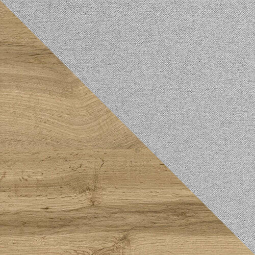 Kontinentális ágy WOOD 3 (Madaris 3), Szín: Wotan tölgy + Faro 16, Alvó felület mérete: 140 x 200 cm