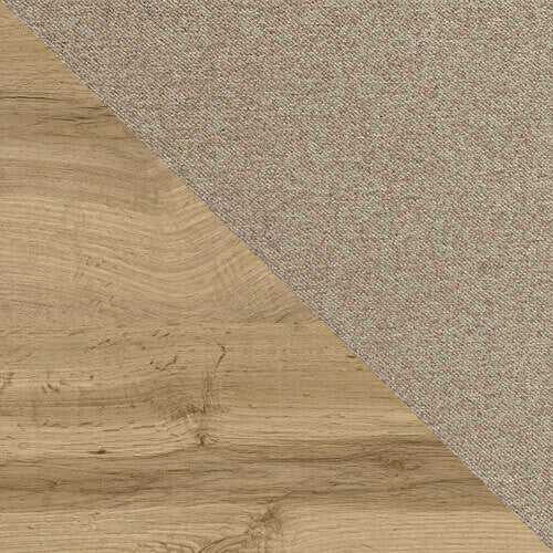 Kontinentális ágy WOOD 3 (Madaris 3), Szín: Wotan tölgy + Faro 20, Alvó felület mérete: 200 x 200 cm