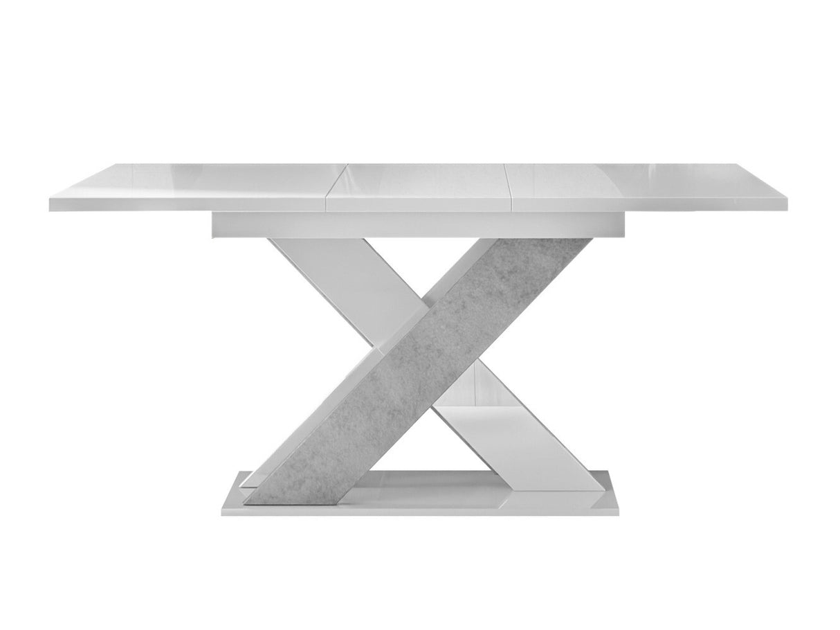 Asztal Xao (Dulcato), Szín: Fényes fehér + Beton