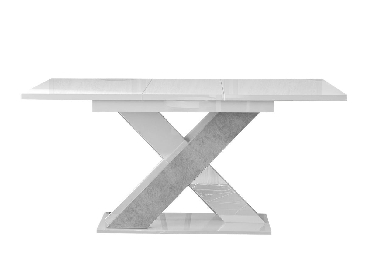 Asztal Xao (Dulcato), Szín: Fényes fehér + Beton