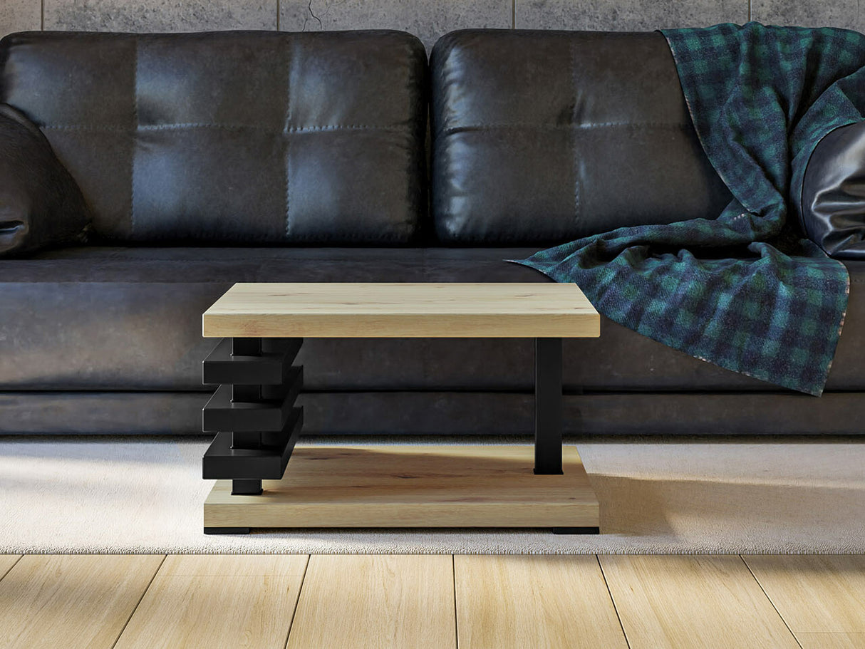 Dohányzóasztal Kyoto, Szín: Artisan tölgy + Fekete