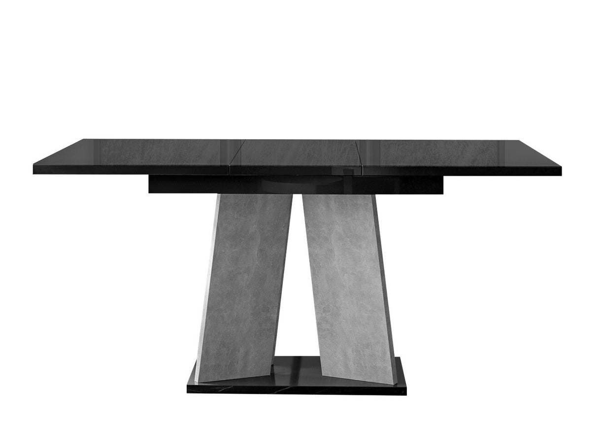 Asztal MUFO (Josiah), Szín: Fényes fekete + Beton