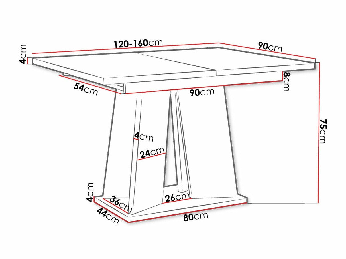 Asztal MUFO (Josiah), Szín: Szürke + Fehér