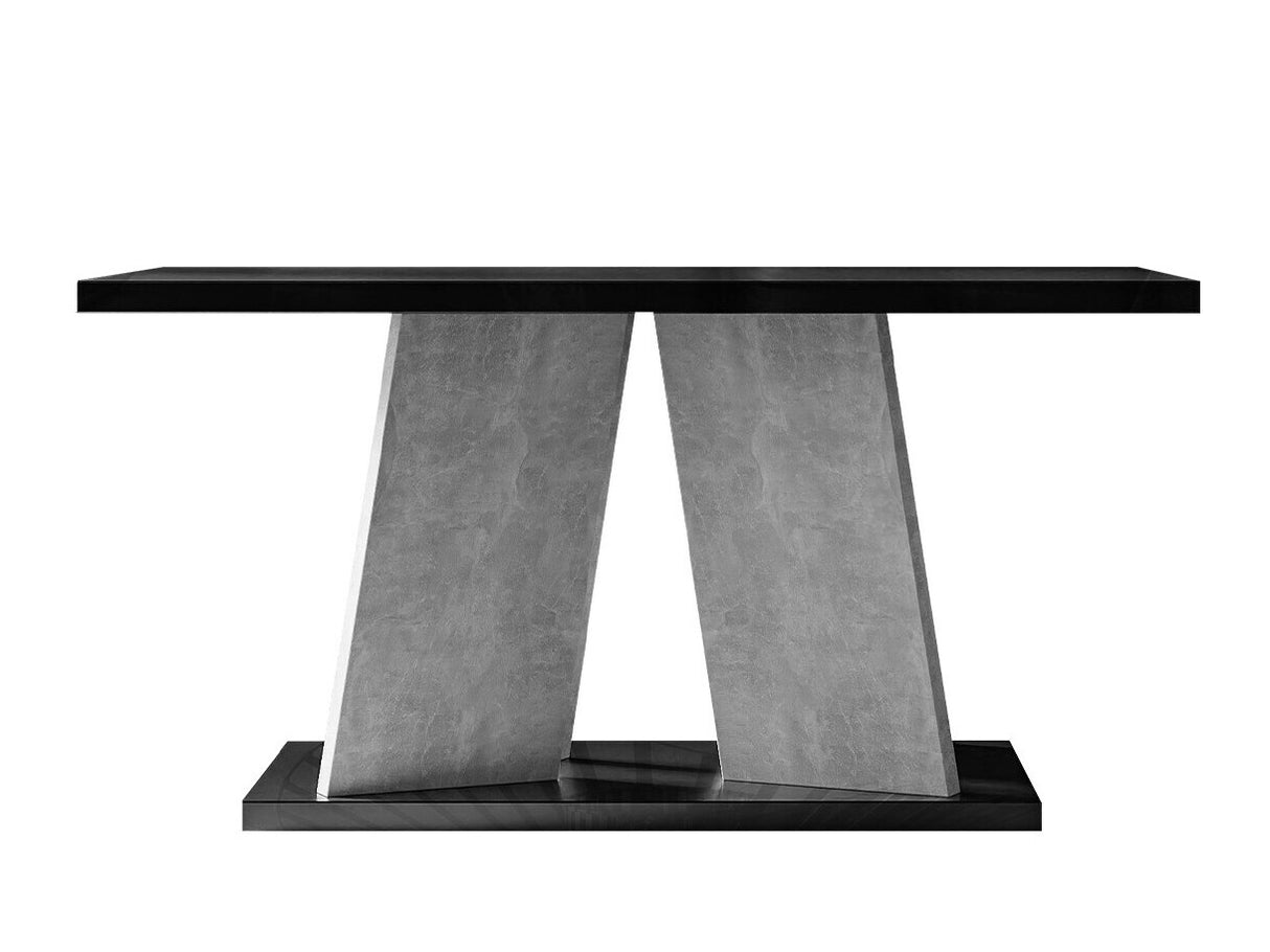 Dohányzóasztal Mufo (Josiah), Szín: Fényes fekete + Beton