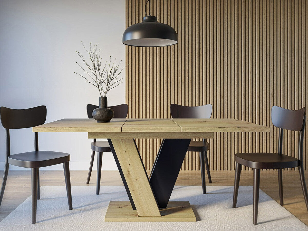 Asztal Viney (Tearyl), Szín: Artisan tölgy + Fekete