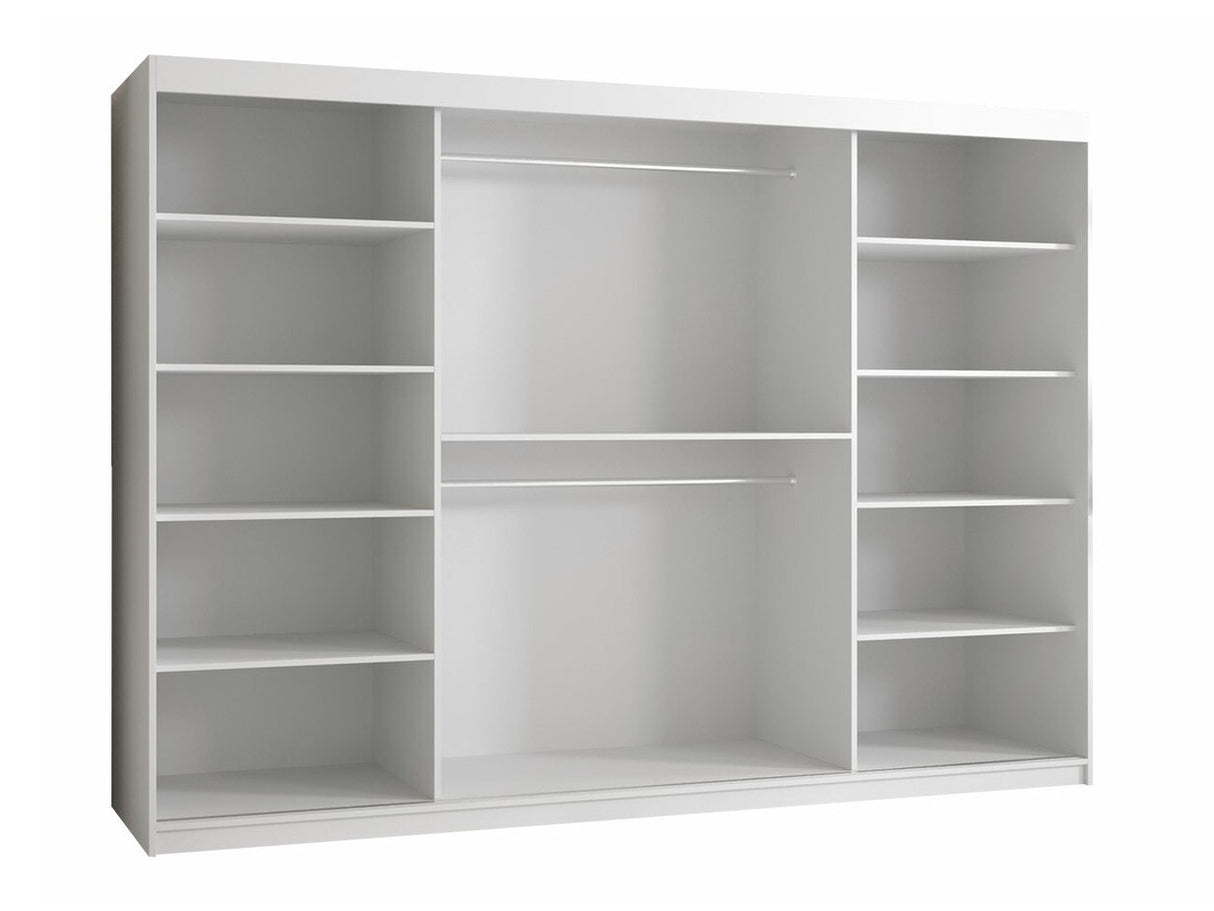 Gardróbszekrény RIFLO SLIM 2 250 (Towiro Slim 2 250), Szín: Fehér