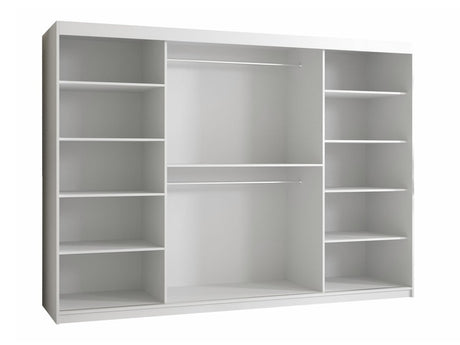 Gardróbszekrény RIFLO SLIM 2 250 (Towiro Slim 2 250), Szín: Fehér