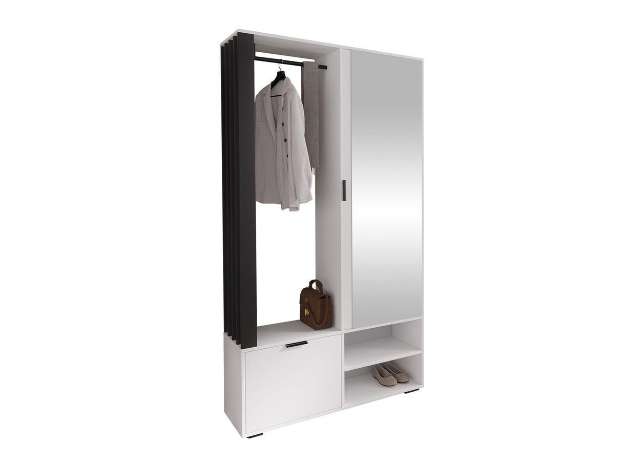 Előszoba garnitúra MILO (Frelio's), Szín: Fehér + Fekete