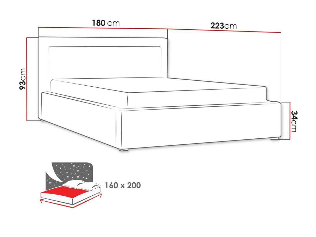 Ágy CLASIC (Pesto) II, Alvó felület méretei: 160 x 200 cm, Szín: Victoria 14 867