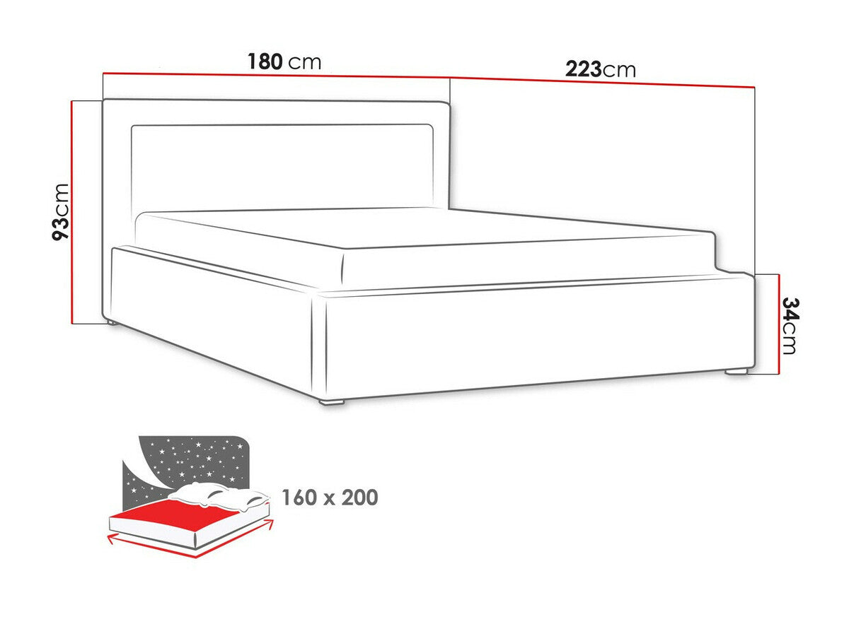 Ágy CLASIC (Pesto) II, Alvó felület mérete: 160 x 200 cm, Szín: Victoria 14 865