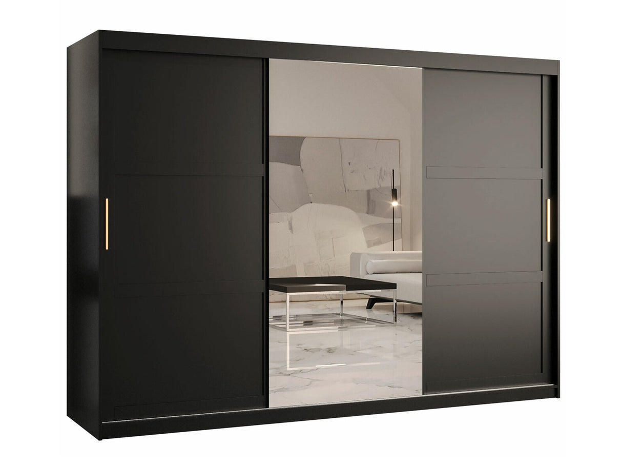 Gardróbszekrény RAMIRO 2 250 (Terospito 2 250), Szín: Fekete