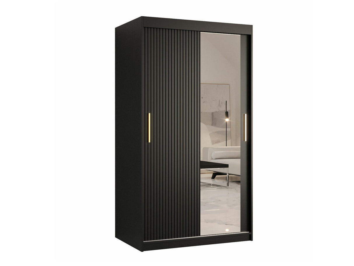 Gardróbszekrény RIFLO SLIM 2 100 (Towiro Slim 2 100), Szín: Fekete