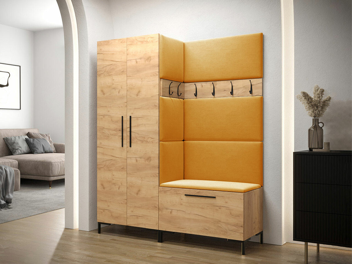 Előszoba garnitúra ZILION I (Frunemfta I), Keret színe: Craft tölgy, Puha falpanel színe: Manila 32